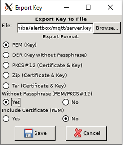 mqtt 07 export key