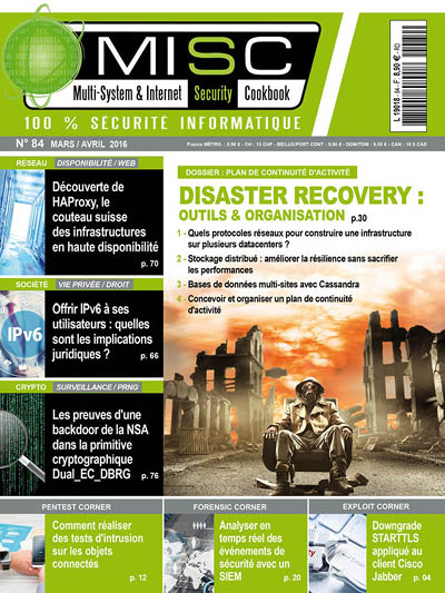 Disaster Recovery : outils et organisation